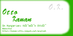 otto kaman business card